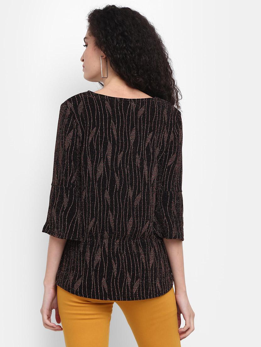 brown cotton regular top - 20681966 - Standard Image - 3