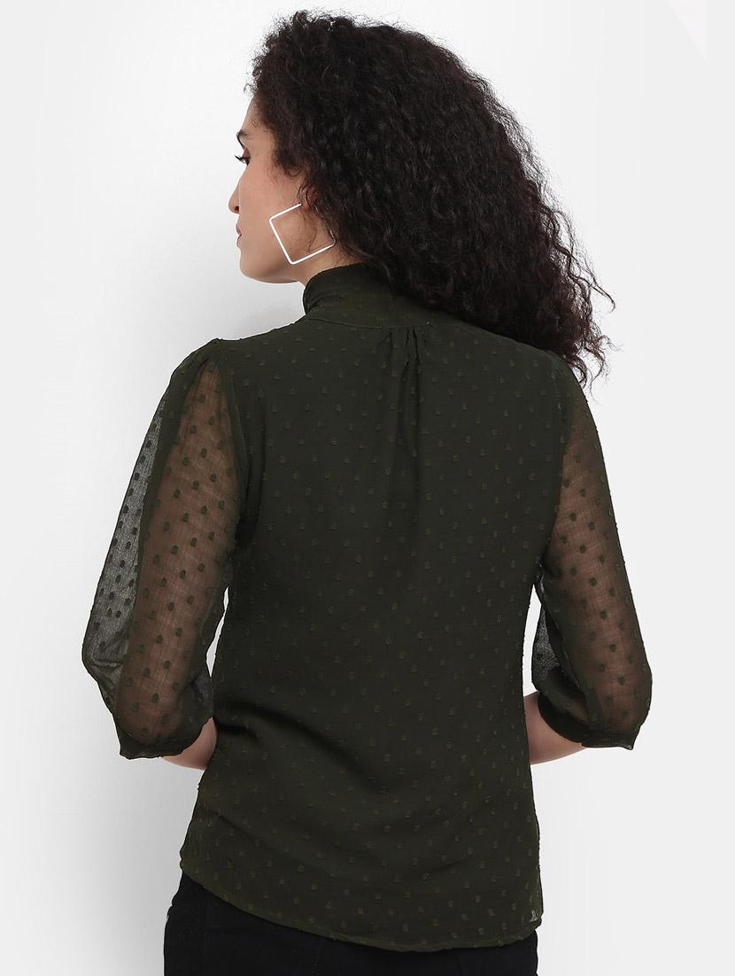 women tie up neck top - 20681981 - Standard Image - 3
