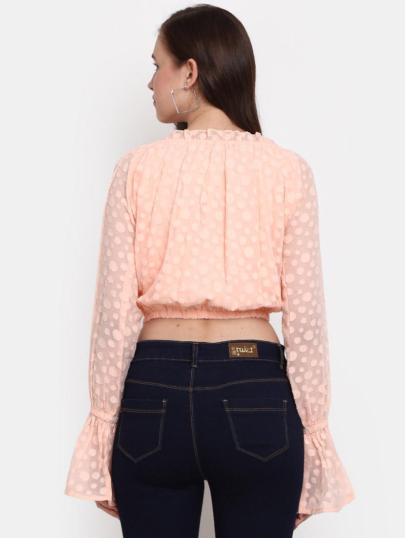 pink cotton a line top - 20681988 - Standard Image - 3