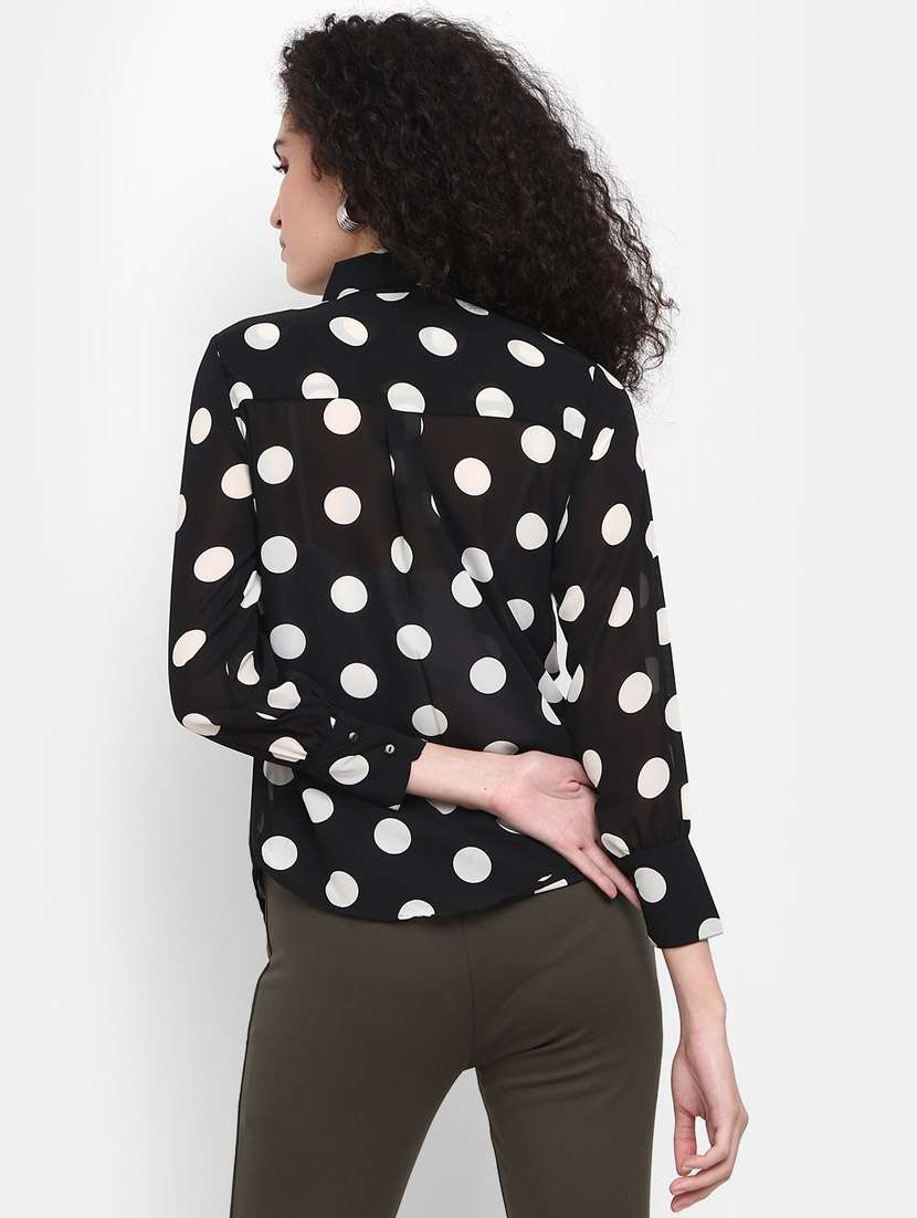 black cotton shirt top - 20682000 -  Standard Image - 3