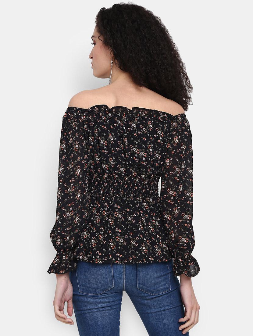 black cotton a line top - 20682010 - Standard Image - 3