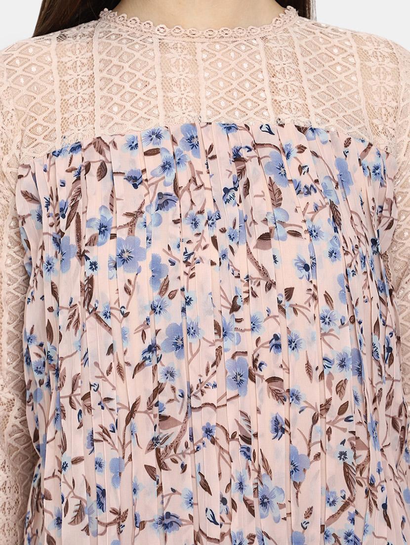 beige cotton blouson top - 20682026 - Standard Image - 5