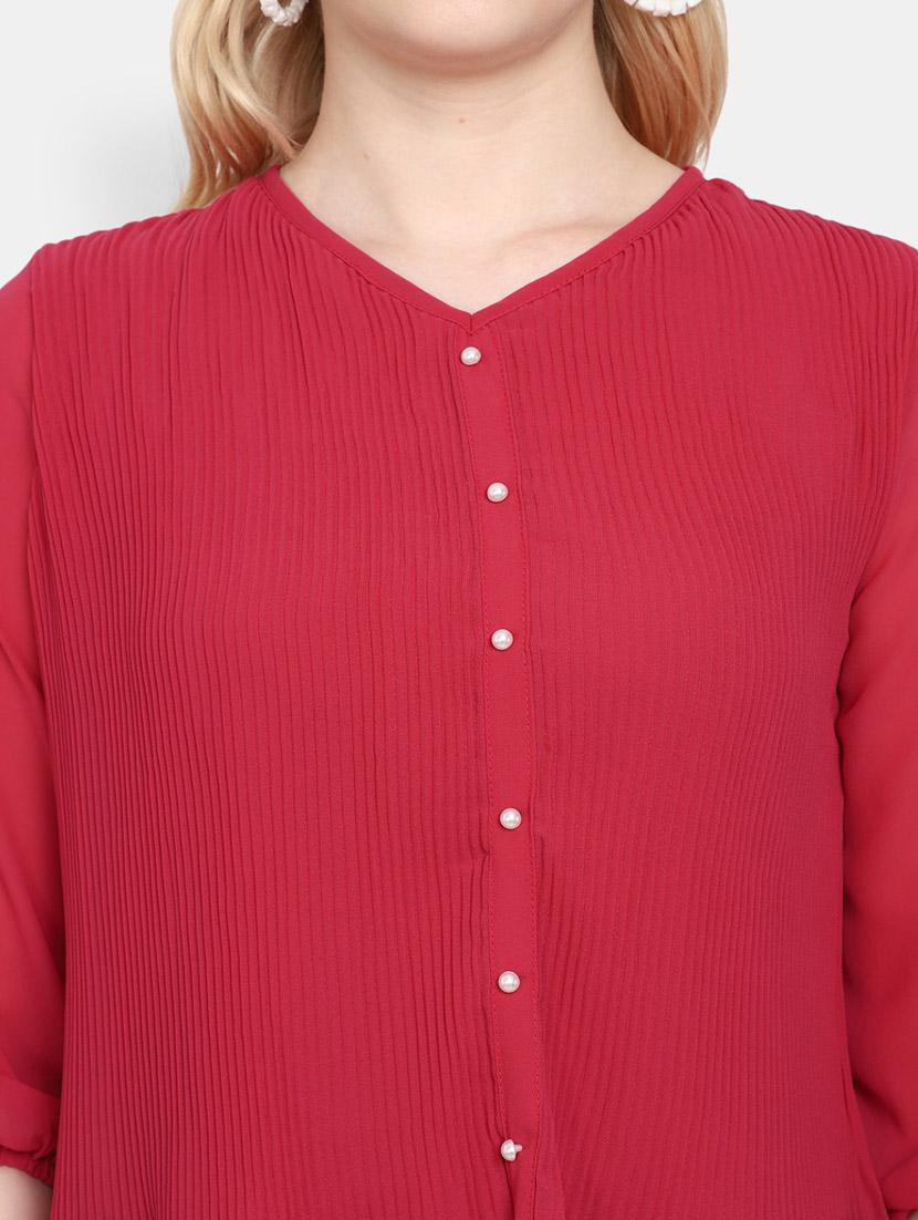 pink cotton a line top - 20682034 - Standard Image - 5