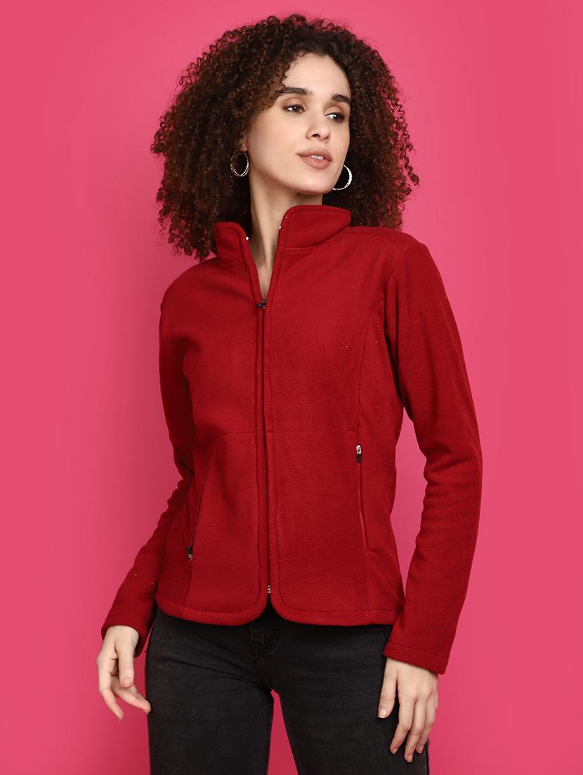 women maroon solids sweatshirt - 20682483 - Zoom Image - 0