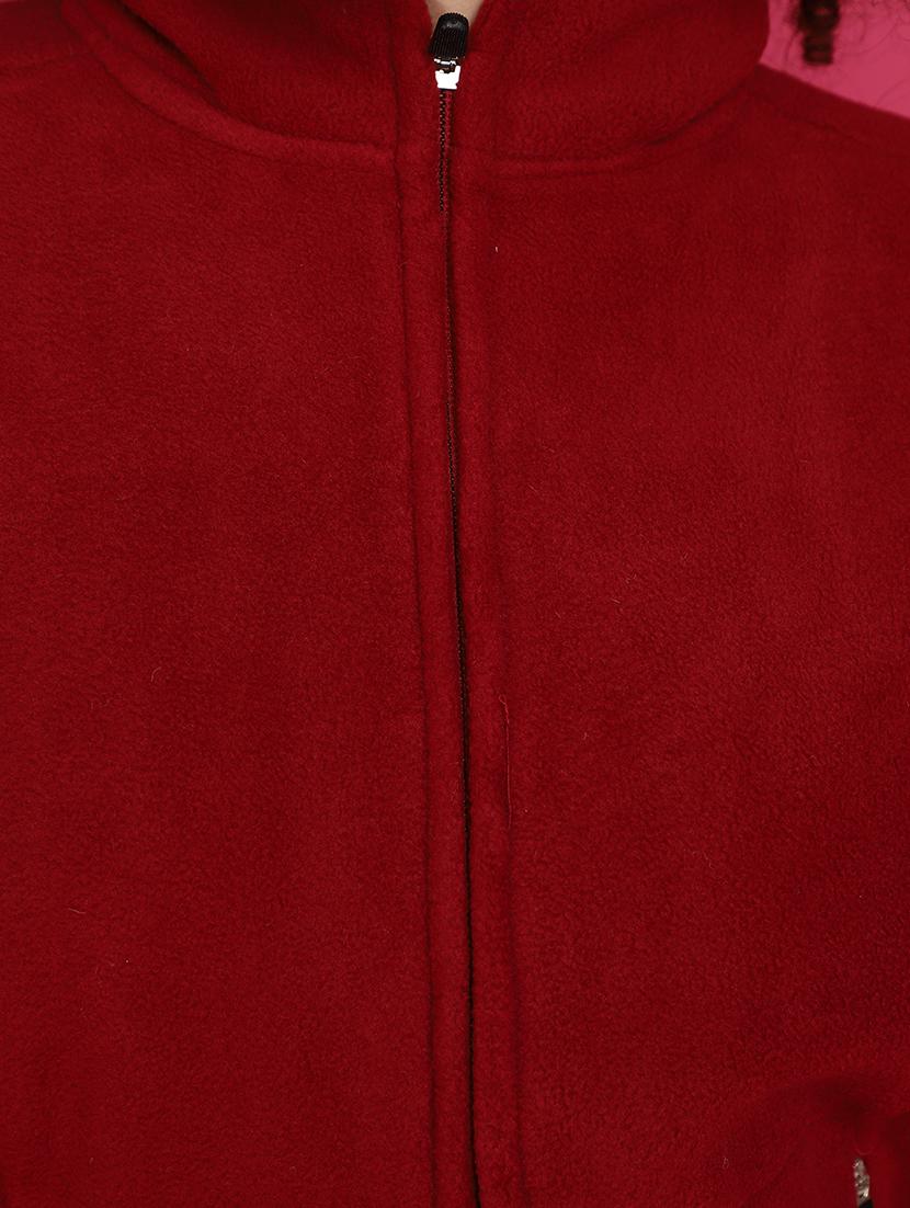 women maroon solids sweatshirt - 20682483 - Standard Image - 5