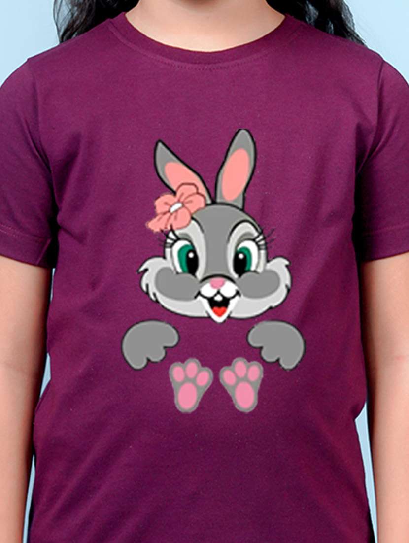 girls graphic printed round neck regular tee - 20683065 -  Standard Image - 3