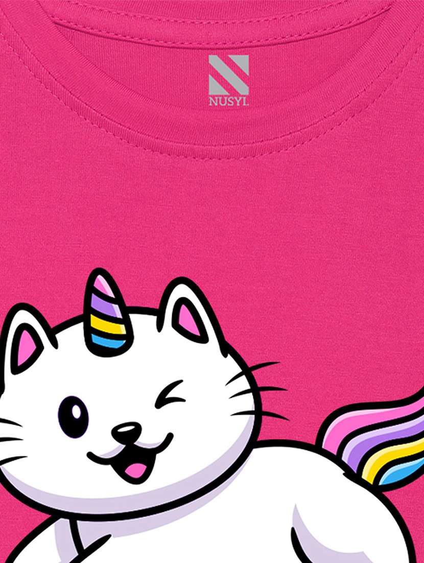 girl round neck graphic print tee - 20683077 -  Standard Image - 3