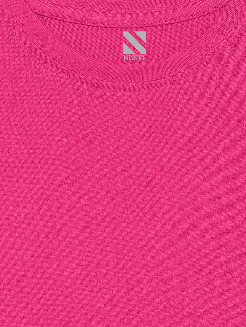 kids pink placement print round neck t-shirt - 20683107 -  Standard Image - 3