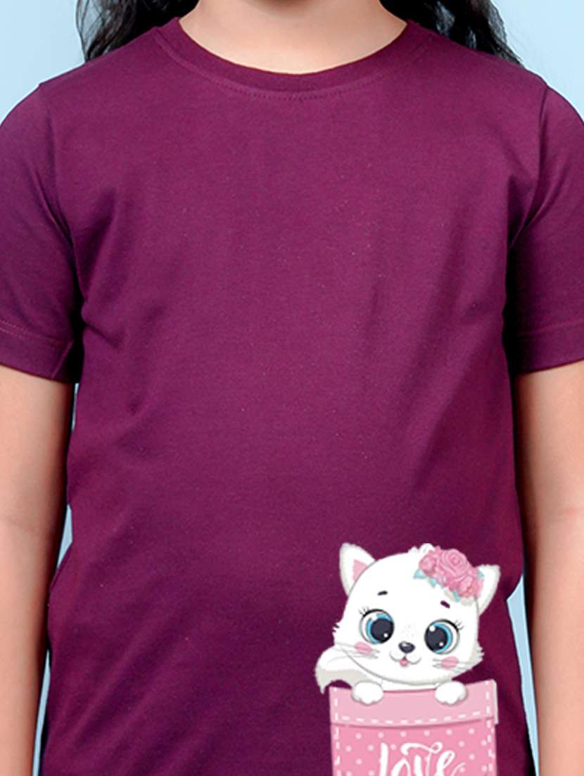 purple graphic short sleeve t-shirt - 20683114 - Standard Image - 3