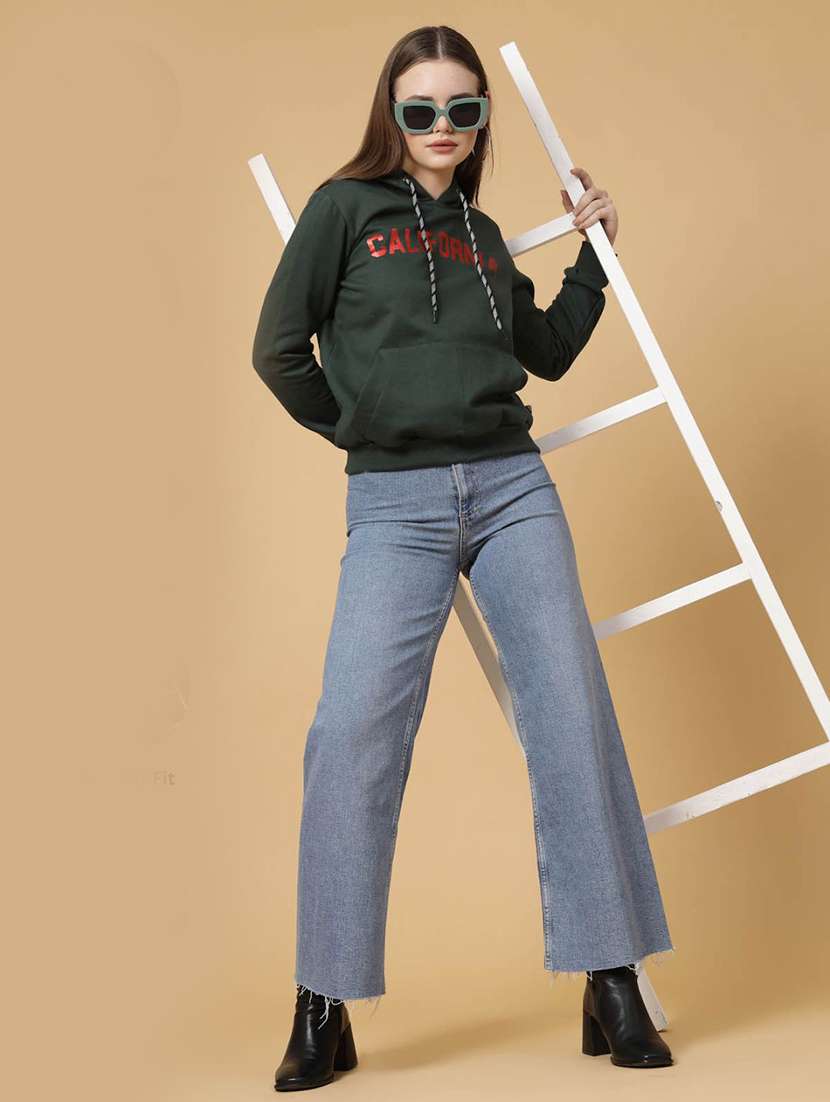 green typographic long sleeve sweatshirt - 20683127 -  Standard Image - 3