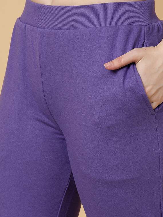 women solid pullover and jogger co-ord set - 20683138 -  Standard Image - 3