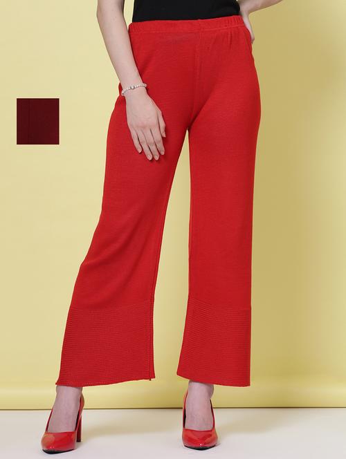 women pack of 2 multicolored solid palazzos - 20683186 - Standard Image - 0