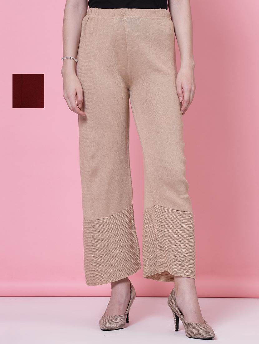 women pack of 2 multicolored solid palazzos - 20683192 -  Zoom Image - 0