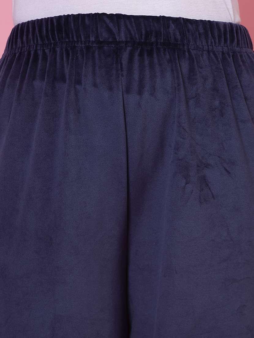 women pack of 2 multicolored solid palazzos - 20683199 -  Standard Image - 5