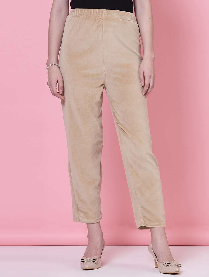 women pack of 2 multicolored solid palazzos - 20683200 -  Standard Image - 3