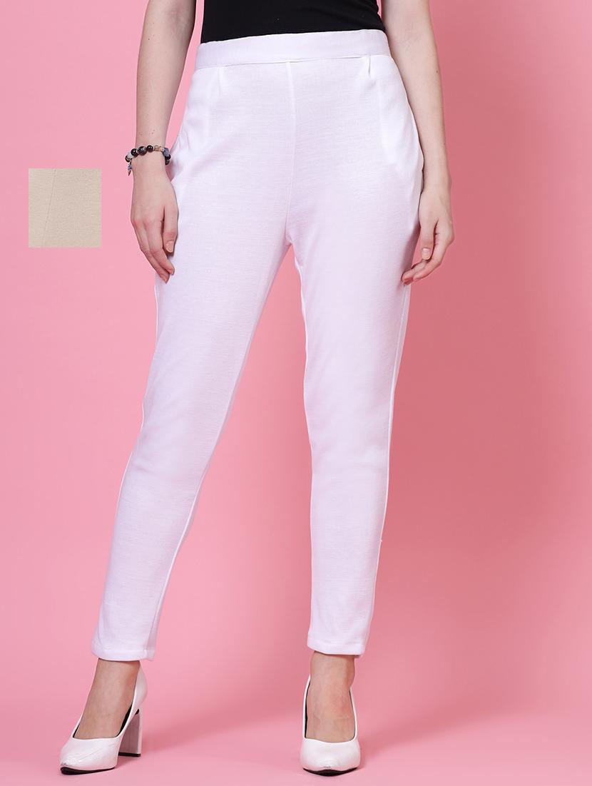 women set of 2 mid-rise multicolored full length trouser - 20683289 -  Zoom Image - 0