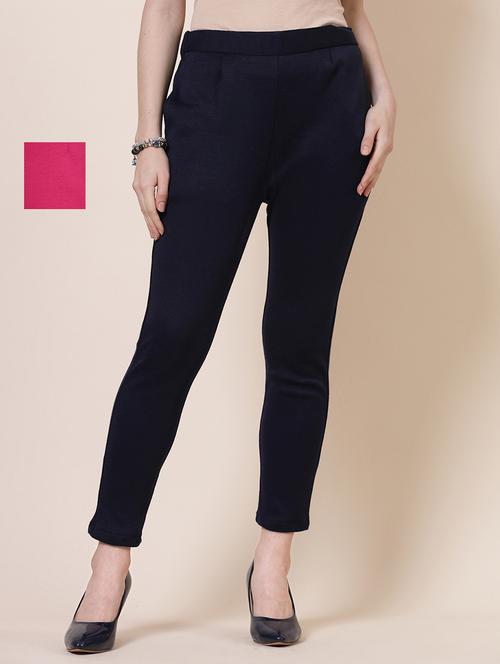 set of 2 solid flat front trouser - 20683305 -  Standard Image - 0