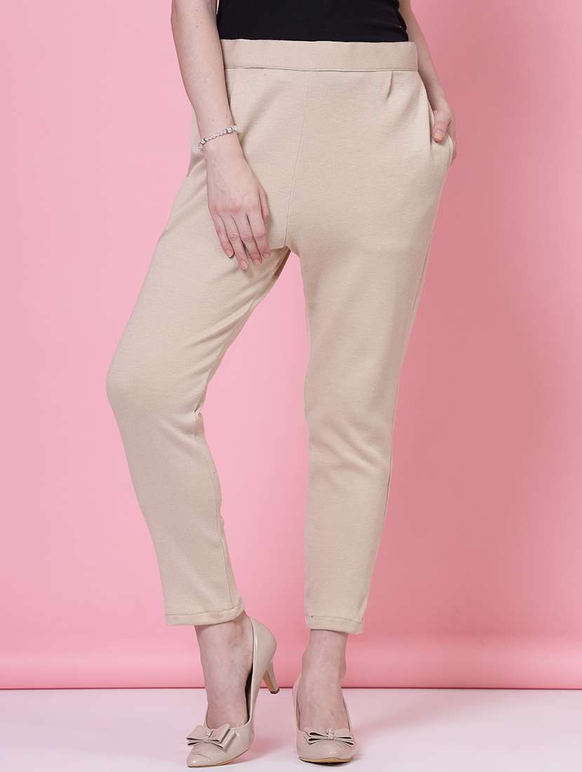 women set of 2 mid-rise multicolored full length trouser - 20683310 - Standard Image - 3