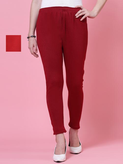 women pack of 2 multicolored solid leggings - 20683312 -  Standard Image - 0