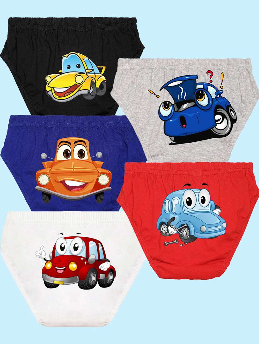 pack of 5 printed cotton briefs - 20683340 - Zoom Image - 0