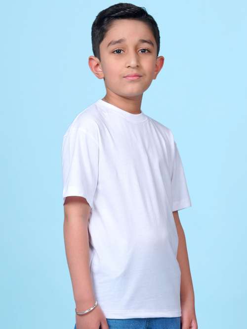 boys solid cotton short sleeve t-shirt - 20683522 -  Standard Image - 0