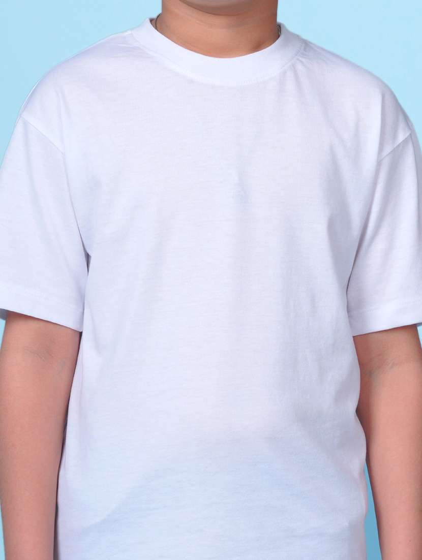 boys solid cotton short sleeve t-shirt - 20683522 -  Standard Image - 3