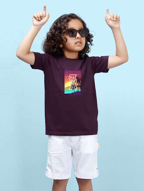boys chest print short sleeve t-shirt - 20683563 - Standard Image - 0