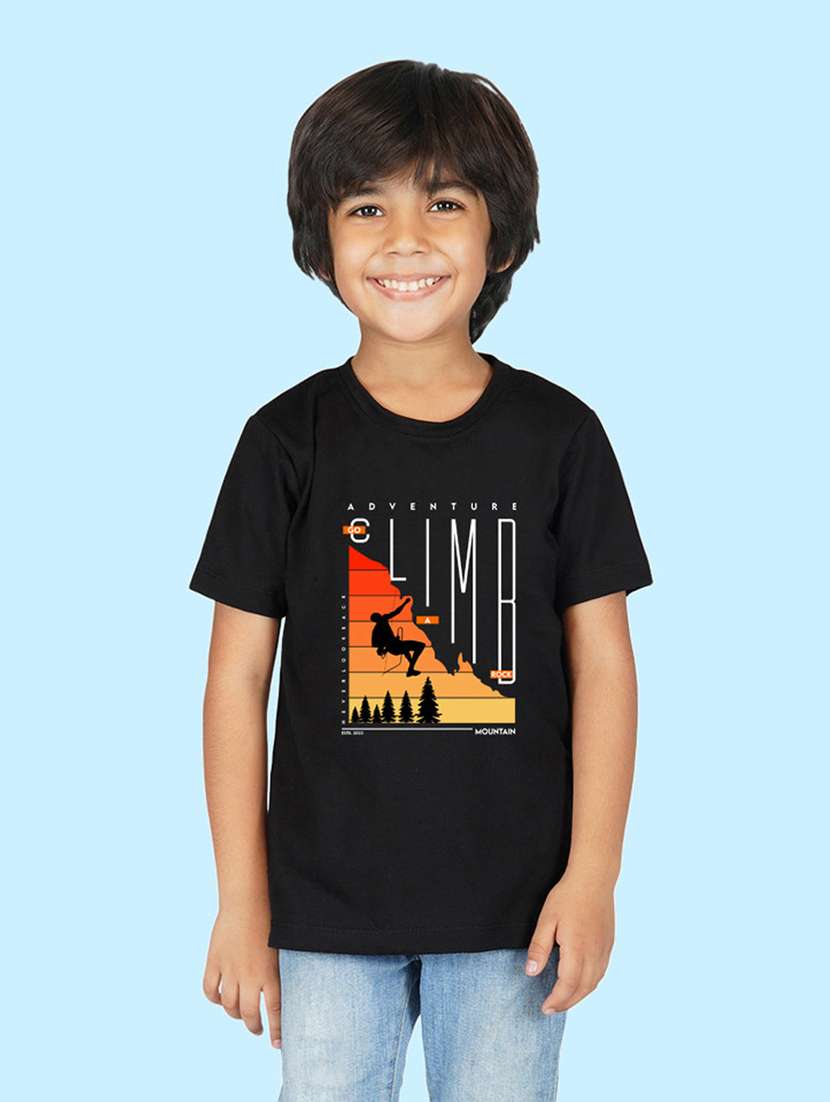 boys front print short sleeve t-shirt