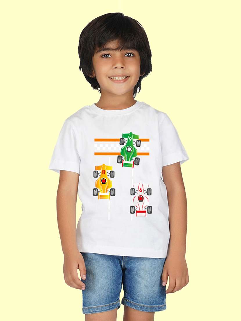 boys front print short sleeve t-shirt