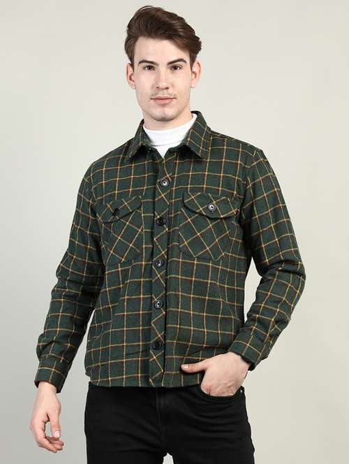 green checkered casual jacket - 20683769 -  Standard Image - 0