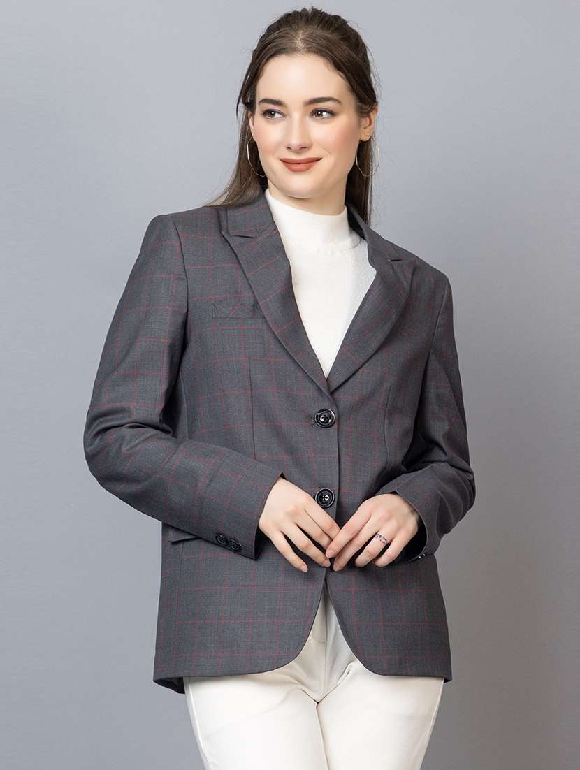 women grey solid full sleeve summer jacket - 20683878 - Zoom Image - 0
