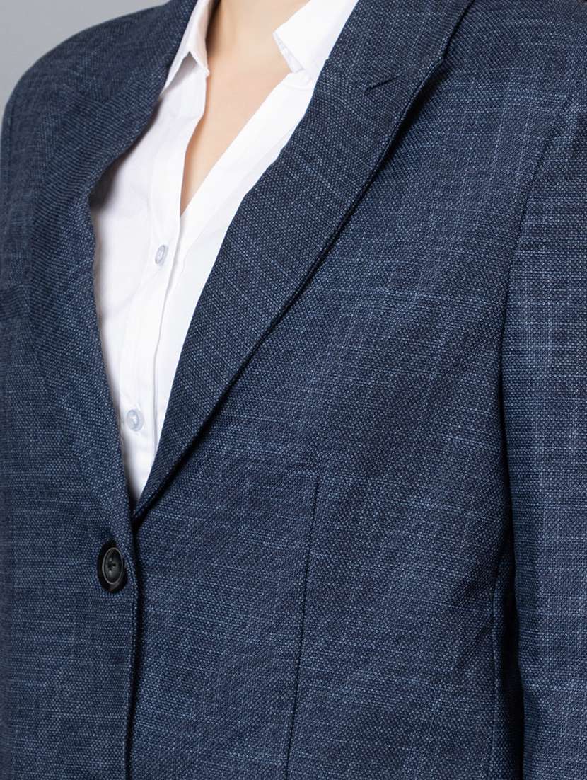 blue checked formal blazer - 20683880 - Standard Image - 3