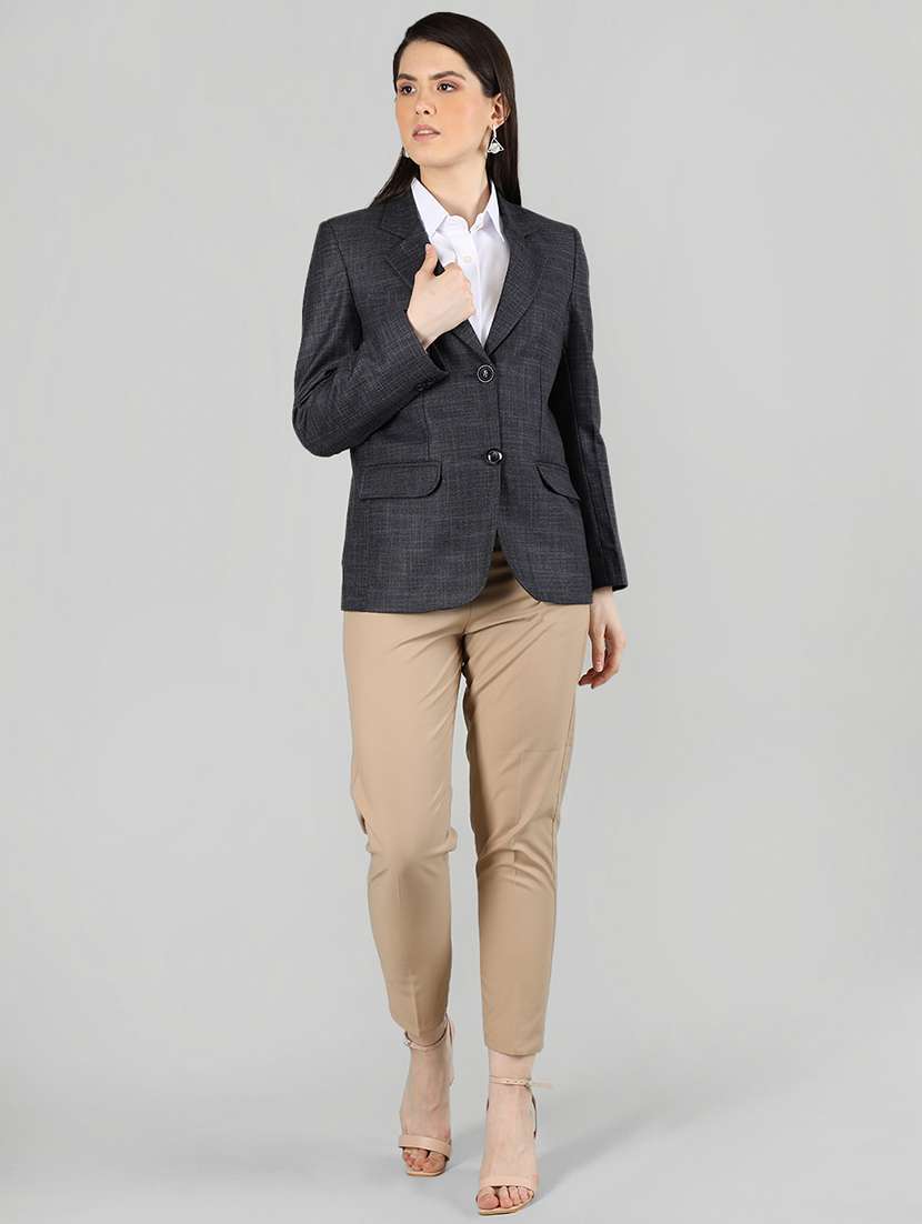 grey checked formal blazer - 20683882 - Standard Image - 3