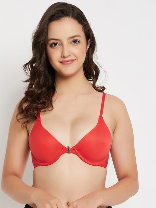 red polyamide regular bra - 20684173 - Standard Image - 0