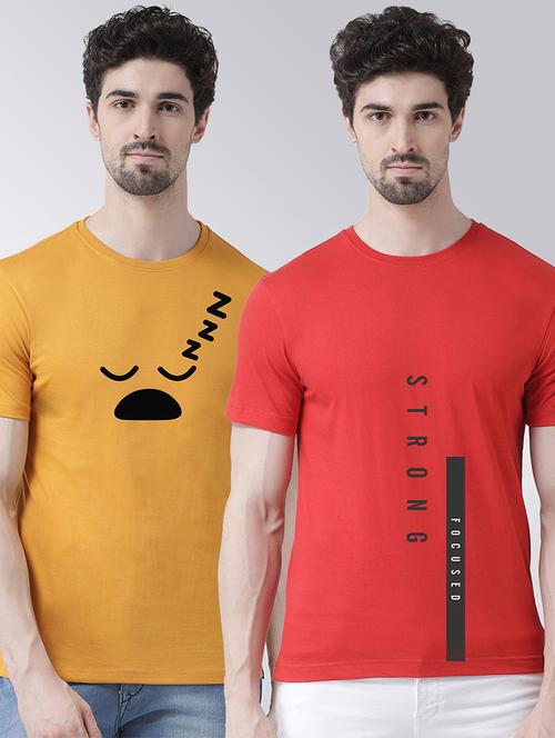 men pack of 2 printed t-shirts - 20684302 -  Standard Image - 0
