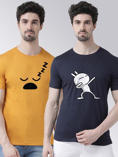 men pack of 2 printed t-shirts - 20684315 - Standard Image - 0