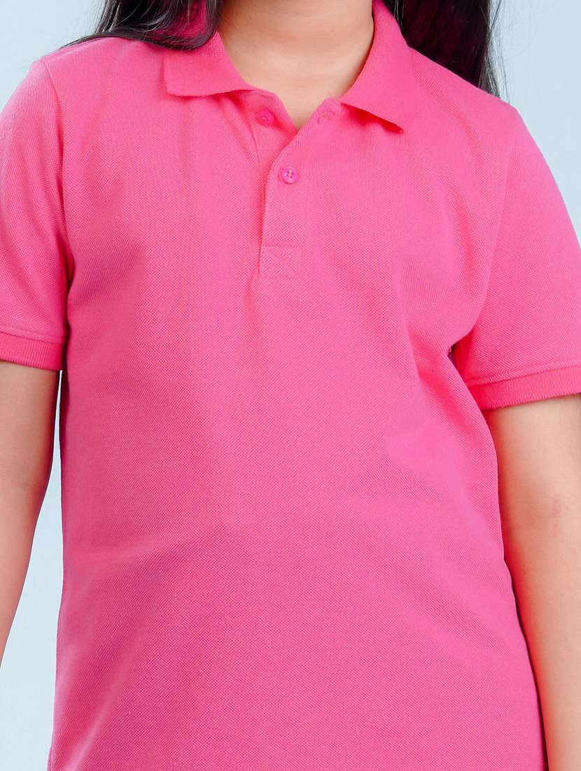 girls back print polo cotton tee - 20684397 - Standard Image - 3