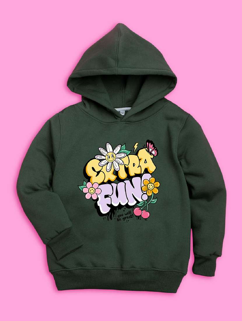green hooded neck sweatshirts