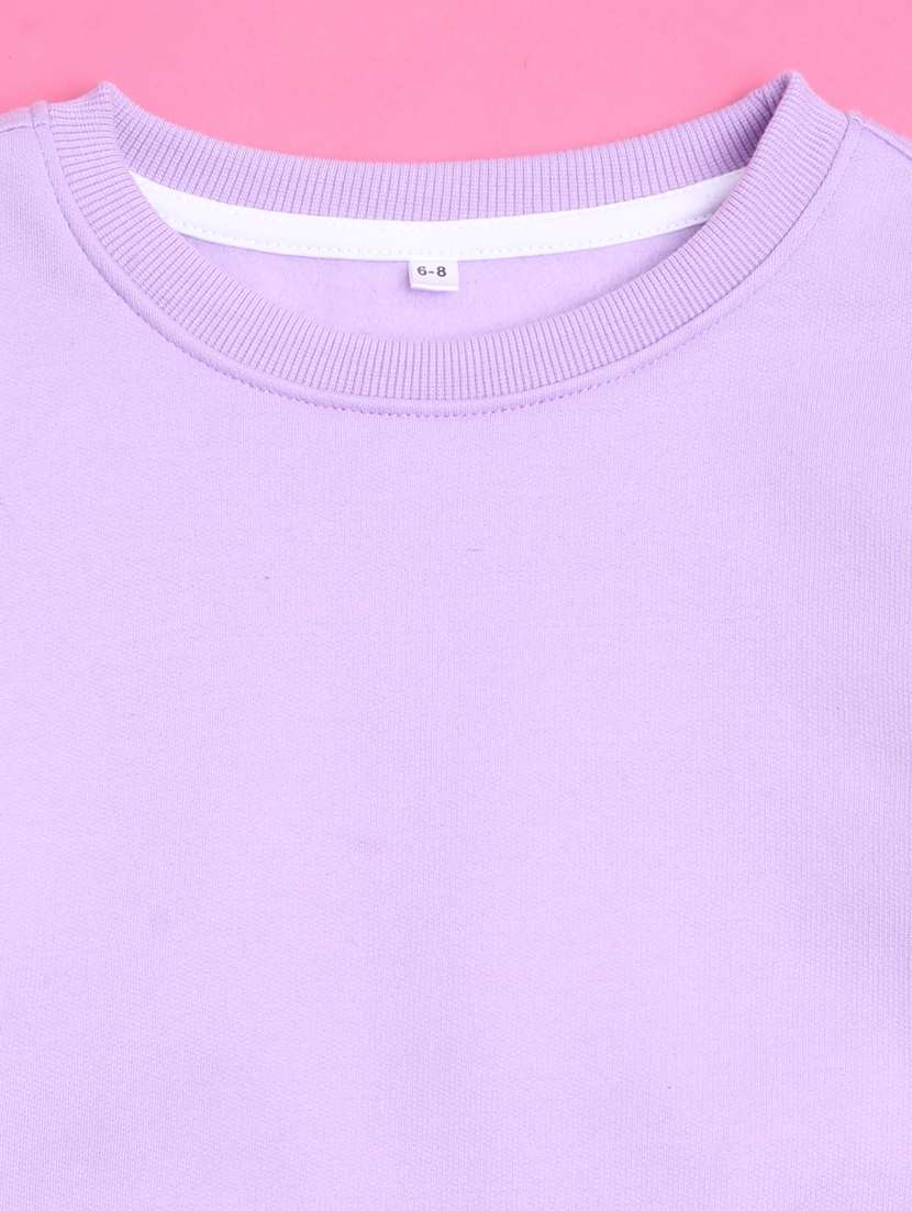 crew neck lavender graphic sweatshirt - 20684907 - Standard Image - 3
