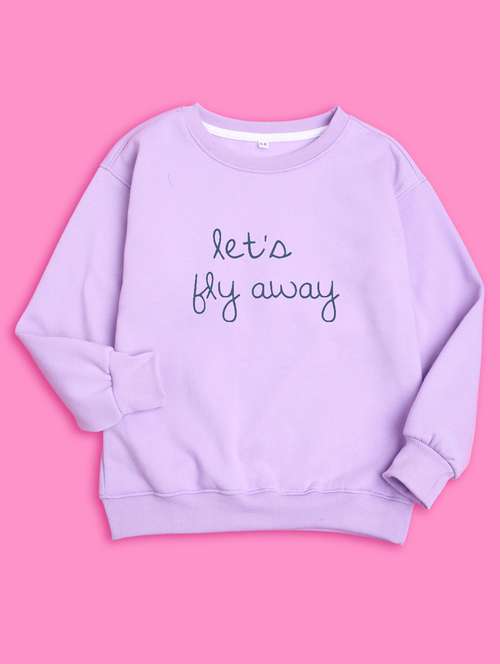 lavender round neck sweatshirts - 20684967 - Standard Image - 0