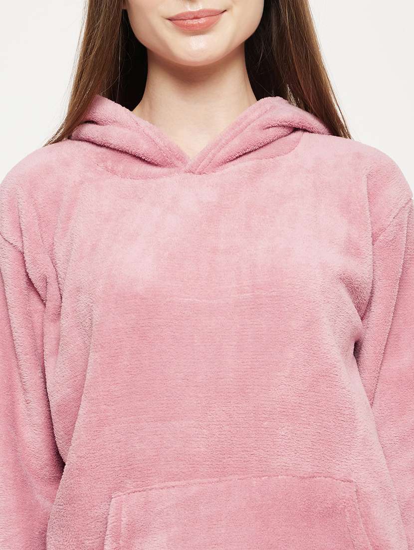 pink solid pyjama set nightwear  - 20685076 -  Standard Image - 5