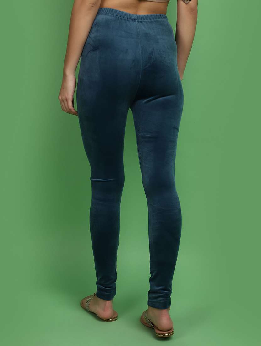 women solid full length legging - 20685869 -  Standard Image - 3