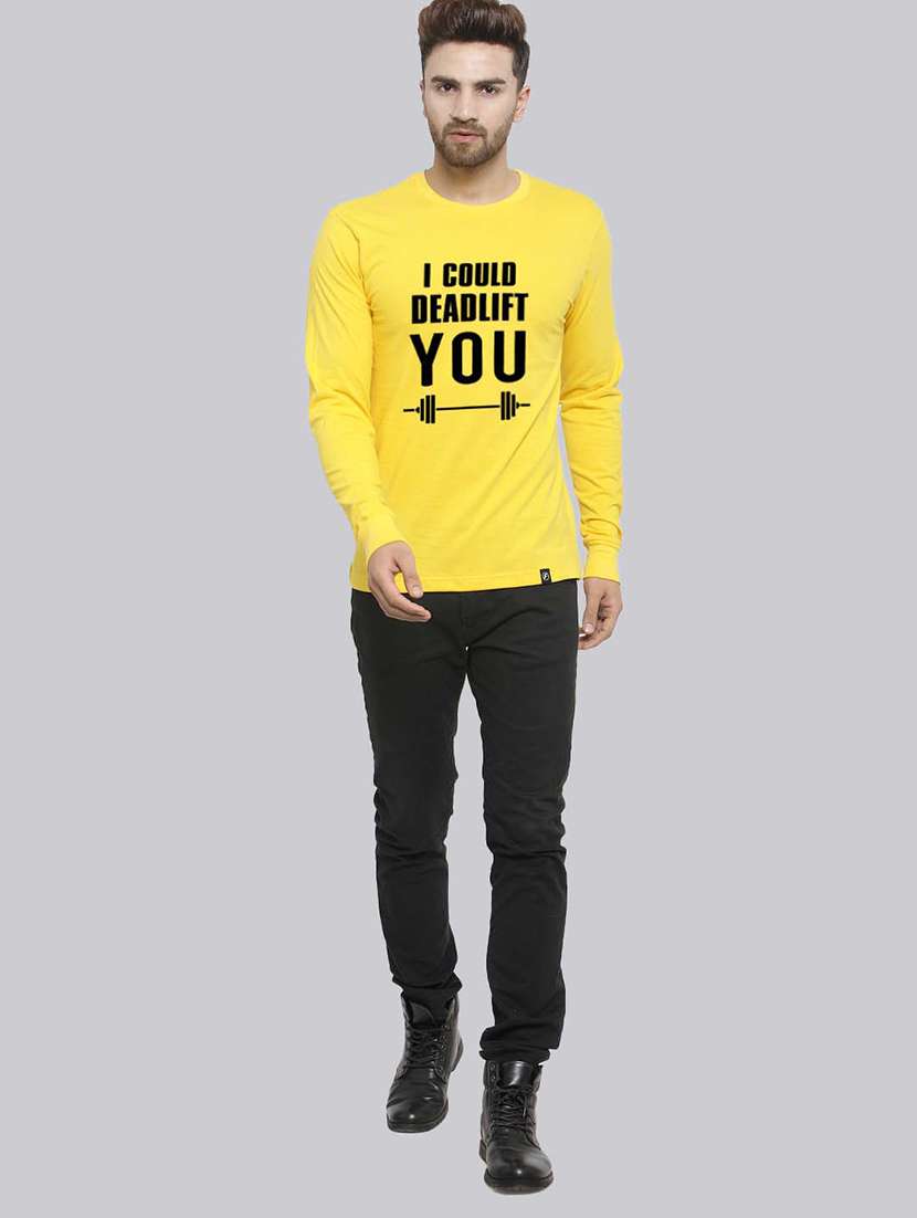 men round neck front print t-shirt - 20685884 - Standard Image - 3