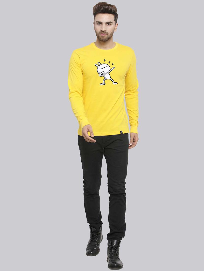 men round neck chest print t-shirt - 20685903 - Standard Image - 3