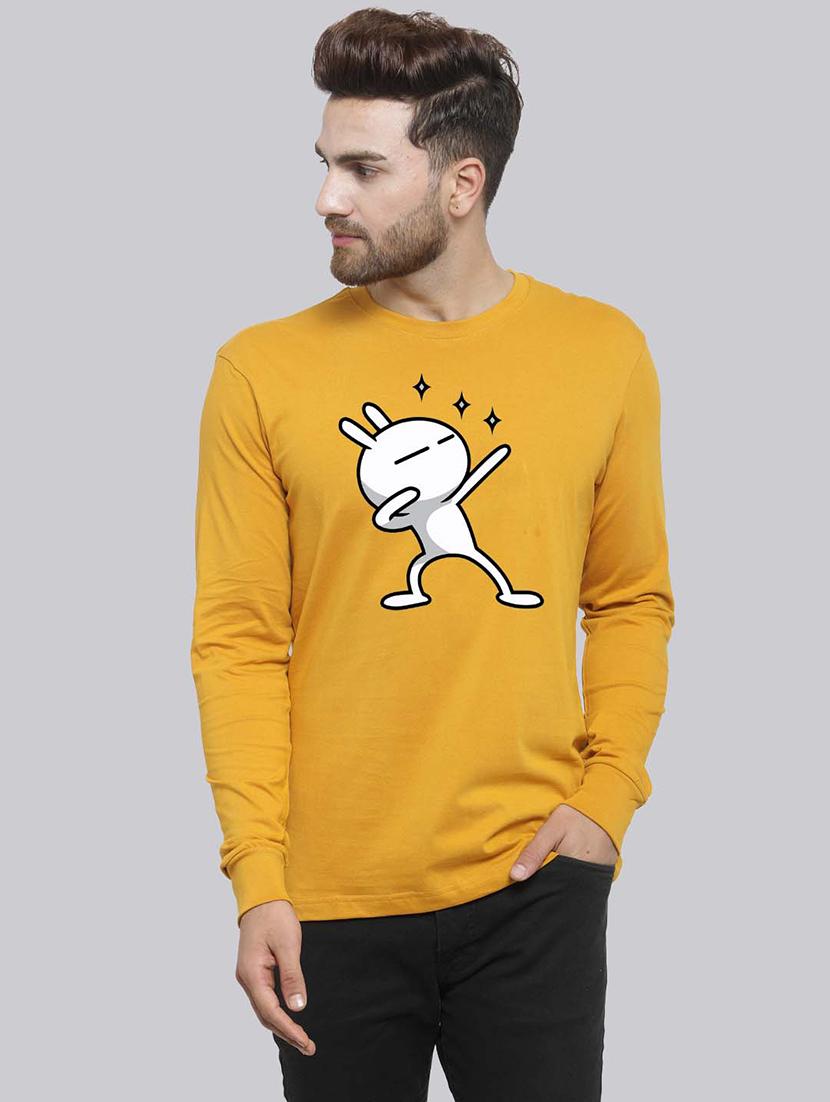 men round neck chest print t-shirt - 20685906 - Zoom Image - 0