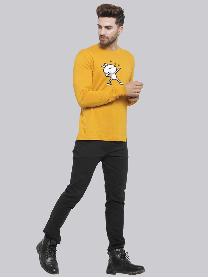 men round neck chest print t-shirt - 20685906 - Standard Image - 3