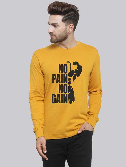 men round neck front print t-shirt - 20685919 - Standard Image - 0