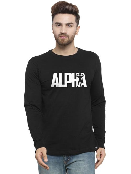 men round neck chest print t-shirt - 20685923 - Standard Image - 0