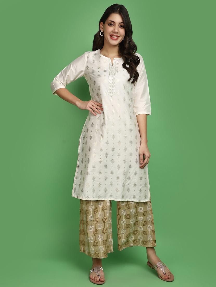 Melange by Lifestyle Women Off-White Anarkali Kurta – teststore