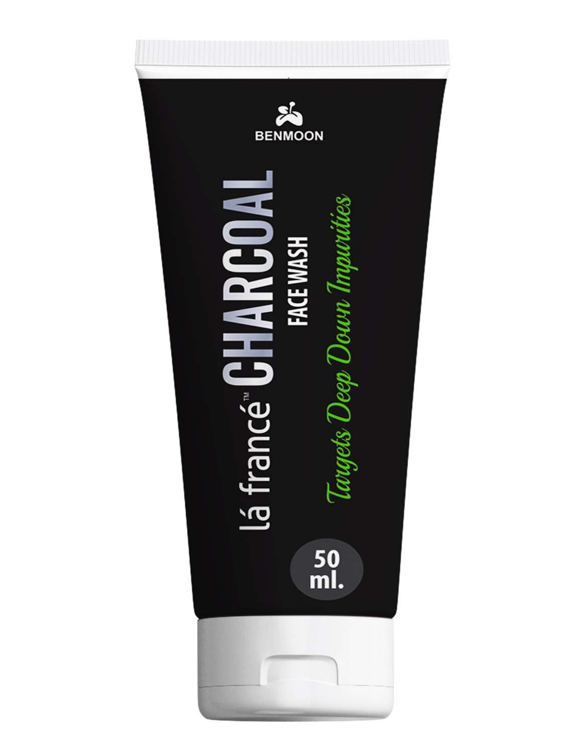 benmoon la france charcoal face wash (ayurvedic) (for removes impurities & deep cleansing your sensitive skin)